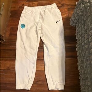 Nike ECNL White Fleece Joggers‎ Women’s Large (0425)
